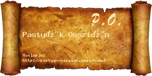 Pastyák Osszián névjegykártya
